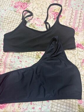 SHEIN 2 set black bikini top